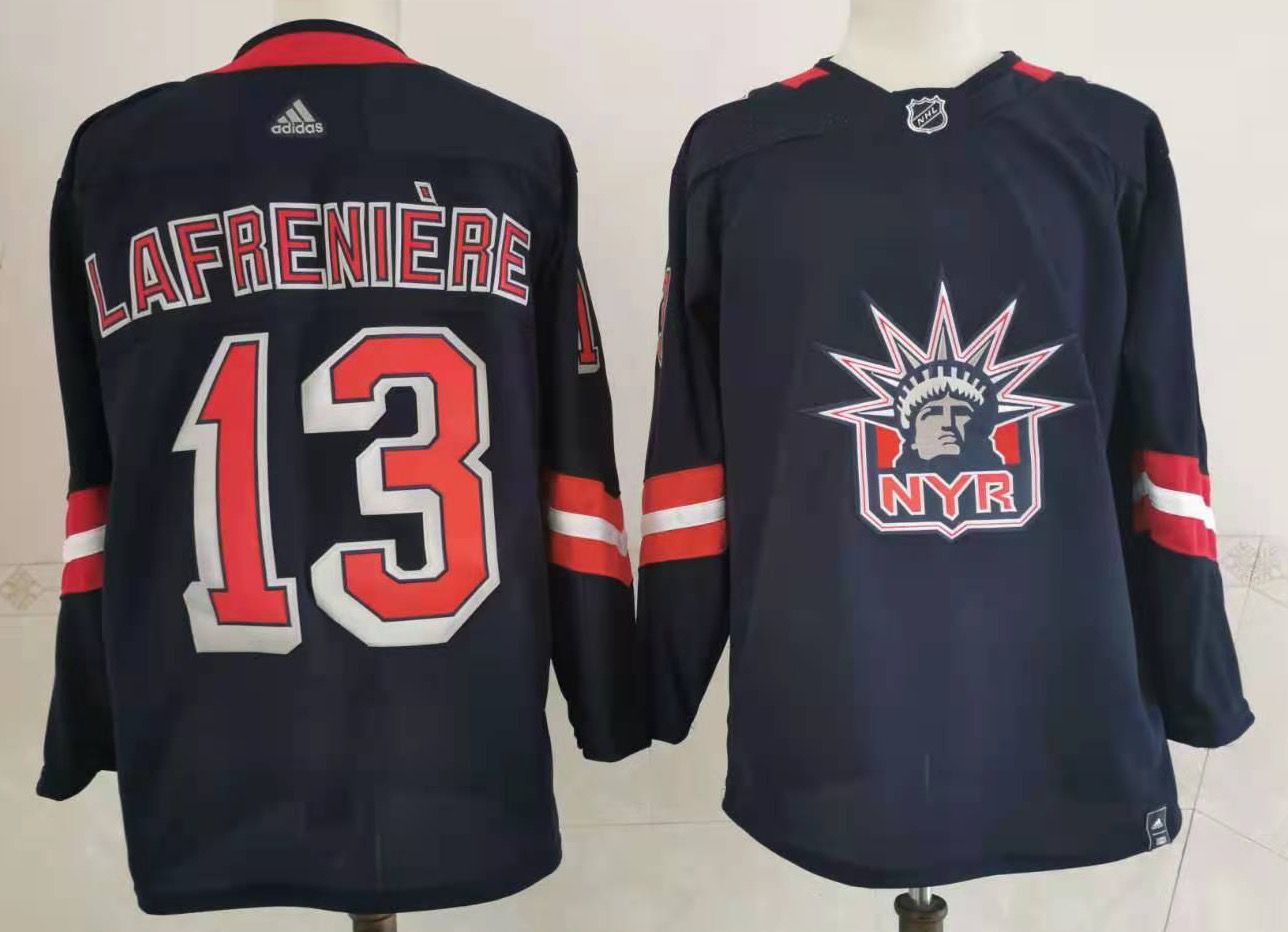 Men New York Rangers #13 Lafreniere Navy Authentic Stitched 2020 Adidias NHL Jersey->new york rangers->NHL Jersey